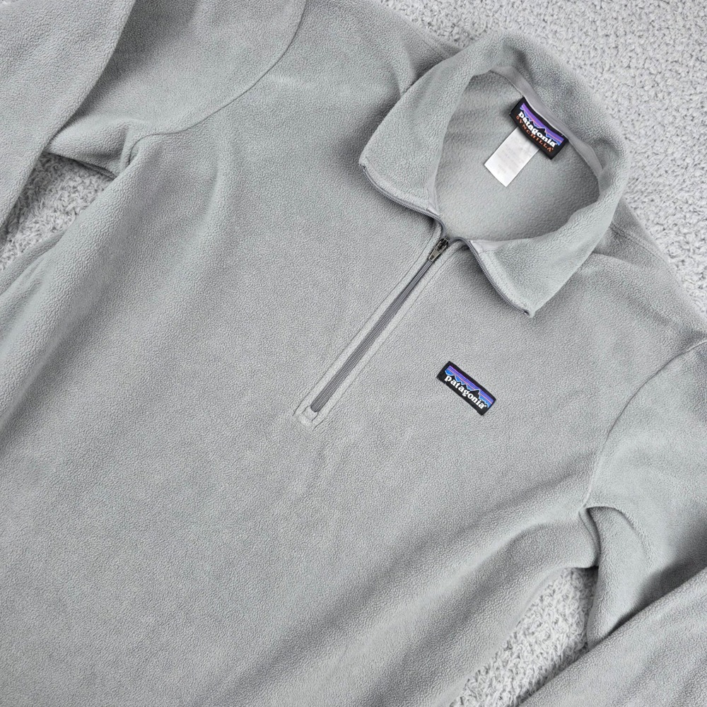 Patagonia Synchilla Mens Small Gray 1/4 Zip Fleece Pullover Sweater Small